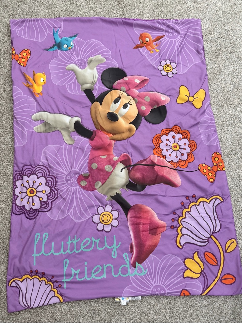 Disney Minnie Mouse Purple and Pink Toddler Bed Sheet Set